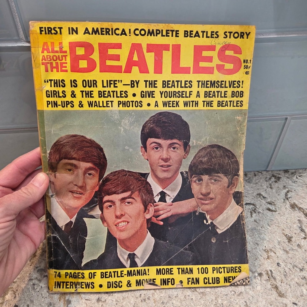 Vintage 1964 All About The Beatles No 1 Magazine YOPU Press Beatlemania History